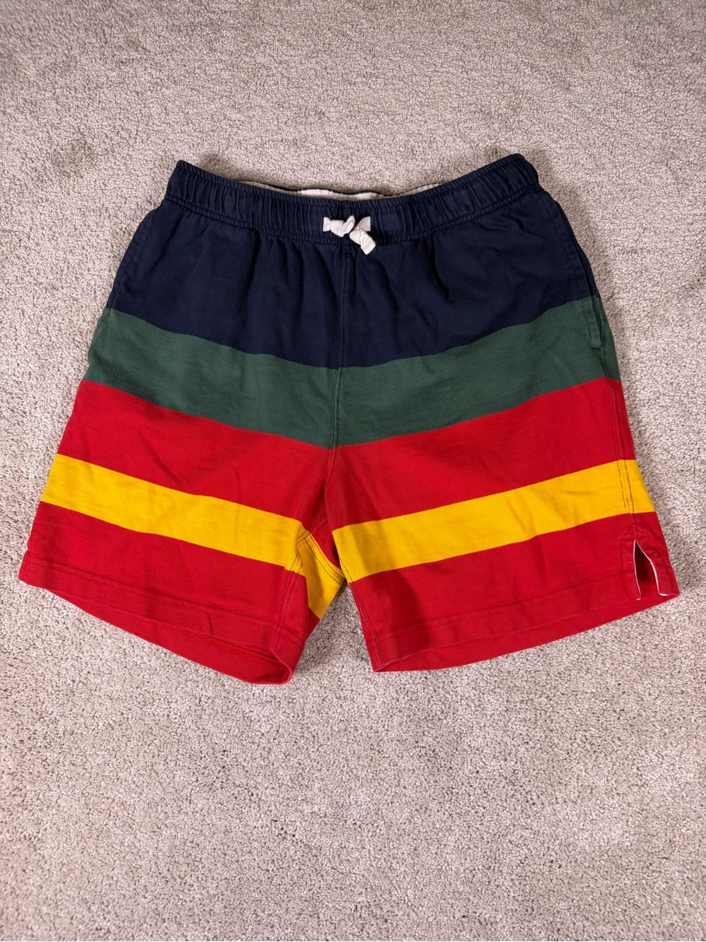 J Crew Multi-colored Striped Colorblock Sweat Shorts Men’s Size Small